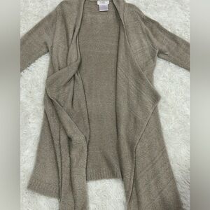 Softies by Padi Murphy Purple Open Front Waterfall Cardigan Sweater Size S/M